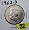 1962-D Franklin Half