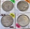 (4) 1922, 23, 23-S, 25 Peace Dollars