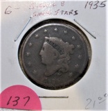 1835 Large Cent-Good