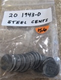 (20) 1943-D Steel Cents