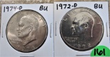 1971, 72 Proof Eisenhower Dollars