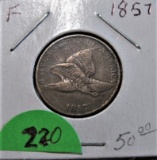 1857 Flying Eagle Cent-Fine