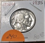 1935-P Buffalo Nickel MS64