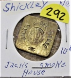 Shickley NE Jacks Smoke House Token