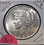 1923-P Peace Dollar AU-58