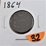 1864 2 Cent Piece