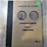 Lincoln Cent Album 1909-1941-1970s, 176 Coins, many BU