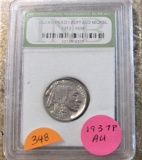 1937-P Buffalo Nickel About UNC