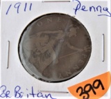 1911 Great Britian One Penny