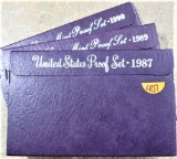 1987, 1989, 1990 US Proof Sets