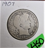 1907 Barber Half Dollar