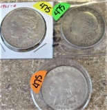 (3) 1921, 21-S, 21-D Morgan Dollars