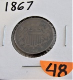 1867 2 Cent Piece