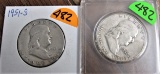 1951-S, 1952 Franklin Half Dollars