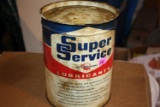 Rare Super Service Grease Can, 5 lbs.