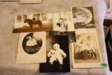 (6) Real Photo Postcards, Children, Early Teddy Bear