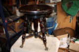 Piano Stool w/Glass Ball Claw Feet