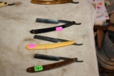 (3) Straight Razors, AL Undeland, Montgomery Ward, Friedr