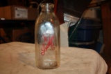 Rare Traly's Quart Milk Bottle