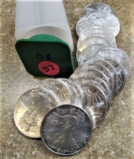 (20) 2005 American Silver Dollars