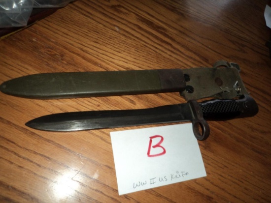 WWII US Knife and Scabbard