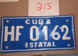 Cuba License Plate-Blue