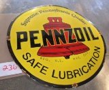 Pennzoil Porccelain Sign