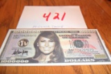 Melania Trump 1 Million Dollar Bill