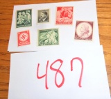 6 WW2 Nazi Unused Stamps