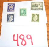 5 WW2 Nazi Stamps