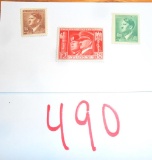 3 WW2 Nazi Stamps