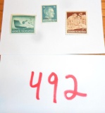 3 WW2 Nazi Stamps