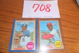 1968 Tops #86, 180, Flood-Stargell