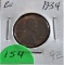 1934-P Lincoln Cent BU