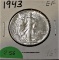 1943 Walking Liberty Half EF