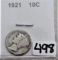 1921 Mercury Dime