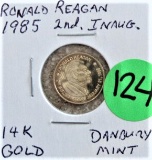 1985 2ns Inaug 14K Gold Danbury Mint