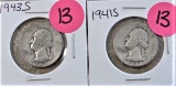 1941-S, 1943-S Quarters