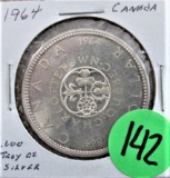 1964 Canada Silver Dollar