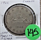 1966 Canada Silver Dollar