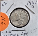 1942-D Mercury Dime BU