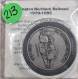 1995 Burlington Northern RR 25th Anniversary Token