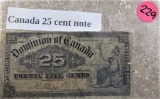 Canada 25 Cent Bank Note