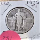 1917-S Type 1 Liberty Standing Quarter