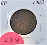 1908 Indian Head Cent EF