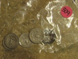 (5) Washington Silver Quarters