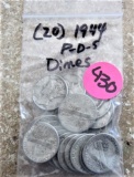 1944 P-D-S Mercury Dimes