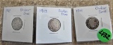 1911, 13, 14, Barber Dimes