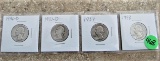 1936-D, 37-D, 37, 38 Washington Quarters