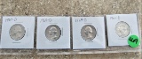 1964-D, 64-D, 64-D, 64-D Quarters